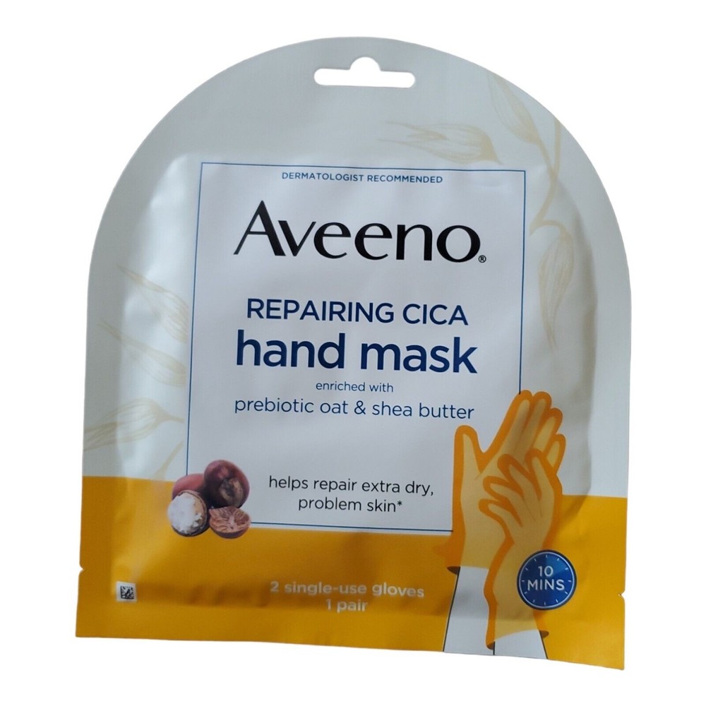 Aveeno Repairing CICA Hand Mask with Prebiotic Oat and Shea Butter